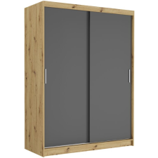  RIVANO III. Gardróbszekrény 150x200x60 - artisan, antracit bútor