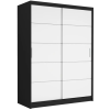  RIVANO IV. Tolóajtós gardróbszekrény 150x200x60 - fekete, fehér