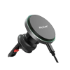 Rixus RXWC12 univerzális mágneses okostelefon töltőállomás és tartó fekete, szellőzőrácsra, USB-C kábellel RIXUS  Vázak, idomok, kiegészítők Telefon tartók, tartozékok