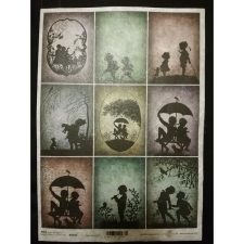 Rizspapír árnyképek decoupage papír