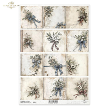  Rizspapír - fagyöngycsokrok dekorációs kellék