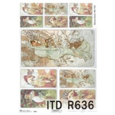  Rizspapír - hölgyek dekorációs kellék