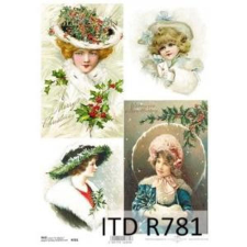  Rizspapír - hölgyek dekorációs kellék