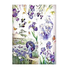  Rizspapír - íriszek dekorációs kellék