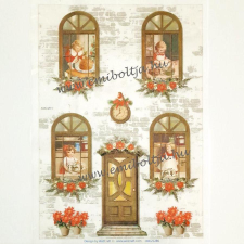  Rizspapír, karácsonyi ablak dekorációs kellék