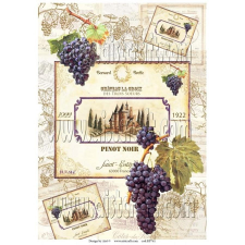  Rizspapír - Kék szőlő dekorációs kellék