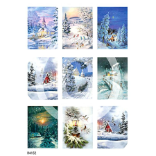  Rizspapír – téli képek dekorációs kellék