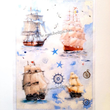  Rizspapír, tengeri hajó dekorációs kellék