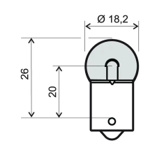 RMS BA15S 12V 10W narancssárga izzó RMS Elektronika Világítások Izzók 12V-os izzók egyéb motorkerékpár alkatrész