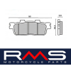 RMS Kymco Downtown 200-300i hátsó fékbetét, organikus RMS Motor alkatrészek Fék alkatrészek Fékbetét