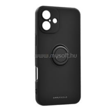 ROAR AMBER szilikon telefonvédő (tartógyűrű, mágneses, kameravédő) FEKETE (GP-159997) tok és táska