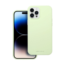 ROAR Apple iPhone 12 Pro Max prémium szilikon tok velúr béléssel, világoszöld (5903396250262) tok és táska