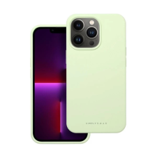 ROAR Apple iPhone 13 Pro prémium szilikon tok velúr béléssel világoszöld tok és táska