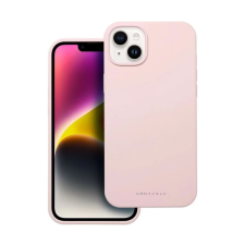 ROAR Apple iPhone 14 Plus prémium szilikon tok velúr béléssel világos rózsaszín tok és táska