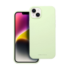 ROAR Apple iPhone 14 Plus prémium szilikon tok velúr béléssel, világoszöld