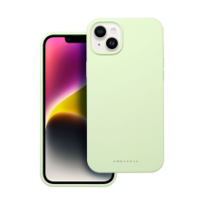 ROAR Apple iPhone 14 Plus prémium szilikon tok velúr béléssel, világoszöld tok és táska