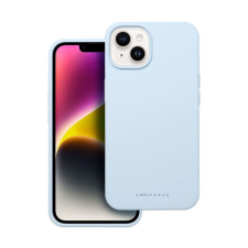 ROAR Apple iPhone 14 prémium szilikon tok velúr béléssel, világoskék tok és táska