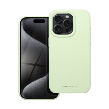 ROAR Apple iPhone 15 Pro prémium szilikon tok velúr béléssel, világoszöld tok és táska