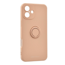 ROAR Apple iPhone 16 amber szilikon telefonvédő (tartógyűrű, mágneses, kameravédő) rózsaszín mobiltelefon kellék