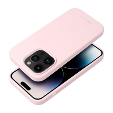 ROAR Apple iPhone 16 prémium szilikon tok velúr béléssel, világosrózsaszín tok és táska