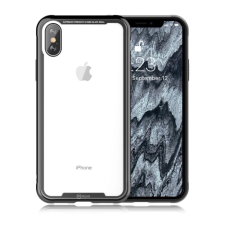 ROAR GLASS AIRFRAME szilikon telefonvédő (ütésállóság, üveg hátlap) FEKETE tok és táska