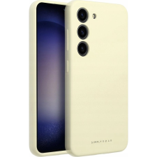 ROAR Samsung Galaxy A14 4G / A14 5G prémium szilikon tok velúr béléssel, világossárga ( ) tok és táska