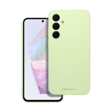 ROAR Samsung Galaxy A35 5G prémium szilikon tok velúr béléssel, világoszöld tok és táska