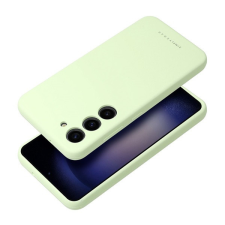 ROAR Samsung Galaxy S23 5G prémium szilikon tok velúr béléssel, világoszöld tok és táska