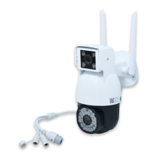Robi Dupla kamerás vezeték nélküli WiFi biztonsági kamera mozgásérzékelővel - fehér megfigyelő kamera