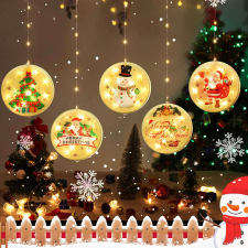 Robi Felakasztható ablakdísz - karácsonyi meleg fehér LED Fényfüzér karácsonyfa izzósor