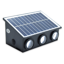 Robi Solar fali LED lámpa, 2x3 LED kültéri világítás
