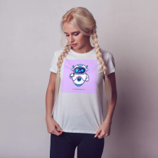 Robot Póló - Fehér - Unisex ajándéktárgy