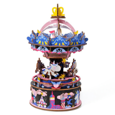 Robotime 3D puzzle játék doboz boldog körhinta játékhangszer