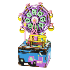 Robotime 3D puzzle játék doboz kis körhinta játékhangszer
