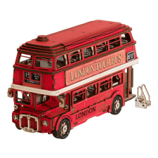 Robotime London Tour Bus 3D-s kirakó 255 db Járművek puzzle, kirakós