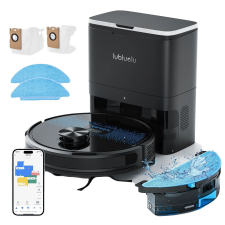  Robotporszívó, önürítő alap, erős 4500 Pa szívás, SL60 Plus-Black, EU porszívó