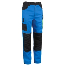 Rock COMFORT-TR-A COMFORT ruha kék-fekete-fluoreszcens sárga munkavédelmi derekasnadrág