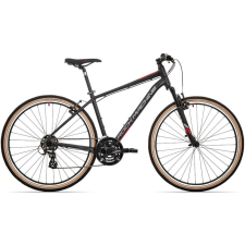 Rock Machine Crossride 100 cross kerékpár [22" (XL), matt fekete/piros/szürke] kerékpáros cross trekking kerékpár