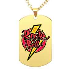 Rock Rock and Roll (2) medál lánccal, választható több formában és színben nyaklánc