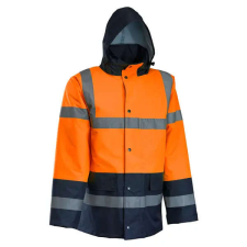 Rock TR466-O-4XL Jól-láthatósági bélelt munkavédelmi télikabát láthatósági ruházat