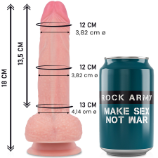  ROCKARMY – prémium, valósághű 18 cm-es szilikon vibrátor műpénisz, dildó