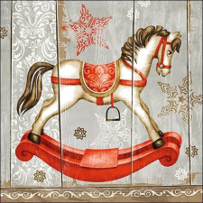 Rocking Horse papírszalvéta 33x33cm, 20db-os asztalterítő és szalvéta