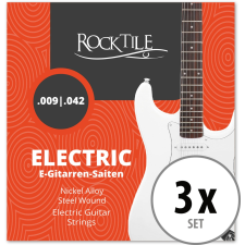 Rocktile Elektromos Gitárhúrok 3 Darabos Csomagban basszusgitár kiegészítő