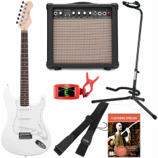 Rocktile Gömb Elektromos Gitár Classic Szett Fehér gitár és basszusgitár