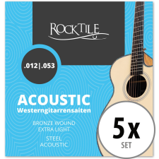 Rocktile Húrok Akusztikus Gitárhoz Light 5X Szett basszusgitár kiegészítő