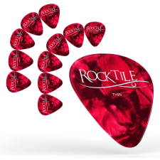 Rocktile Pengető 12 Db Red Thin Vékony Vékony basszusgitár kiegészítő
