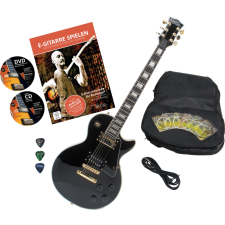Rocktile Per L-200Bk Deluxe Elektromos Gitár Fekete Tartozékokkal gitár és basszusgitár