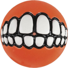 ROGZ Grinz jutalomfalattal tölthető vigyori labda (S | 4.9 cm | Narancs) játék kutyáknak