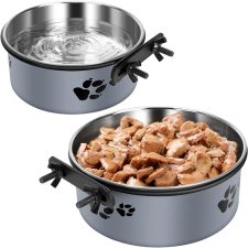  Rögzíthető etető–itató tál kisállatoknak 2db - 16cm,18cm - Kék kutyatál