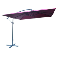 Rojaplast 8080 függő napernyő, hajtókarral - bordó - 270 x 270 cm 601/3 kerti bútor